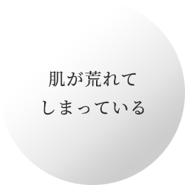 肌が荒れてしまっている